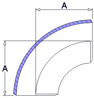 5.00" S40S 90&deg; Long Radius Elbow Welded 304L