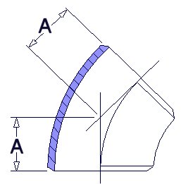 1.50" SXXS 45&deg; Long Radius Elbow Seamless 316L