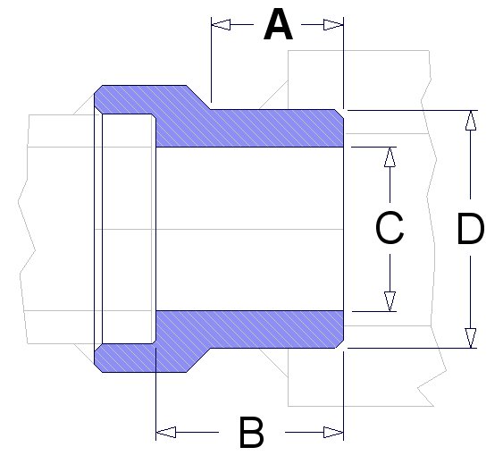 1.00" x 0.75" Socket Weld 3000 PSI Reducing Insert TP1 316L