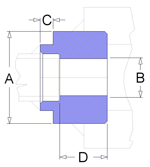 2.00" x 1.00" Socket Weld 3000 PSI Reducing Insert TP3 316L